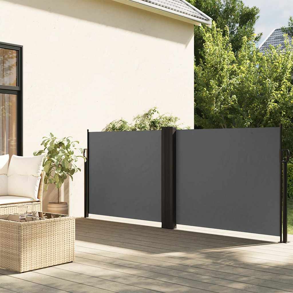 vidaXL Zwijana markiza boczna, antracytowa, 120 x 600 cm