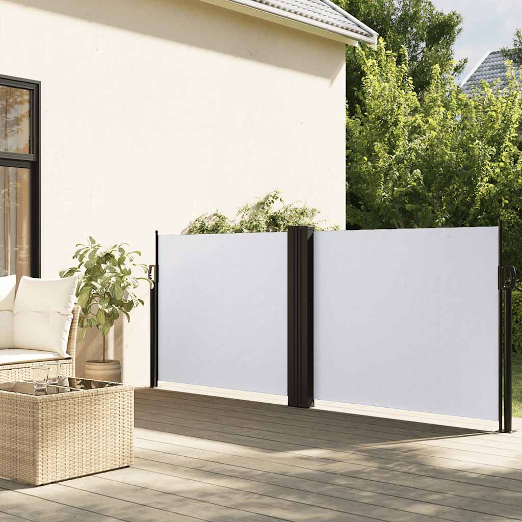vidaXL Zwijana markiza boczna, biała, 120x600 cm