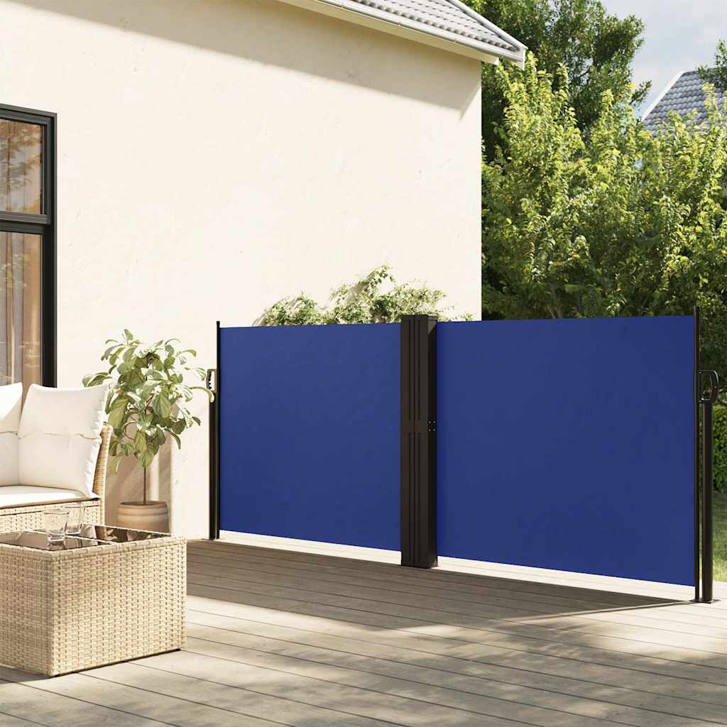 vidaXL Zwijana markiza boczna, niebieska, 140 x 600 cm