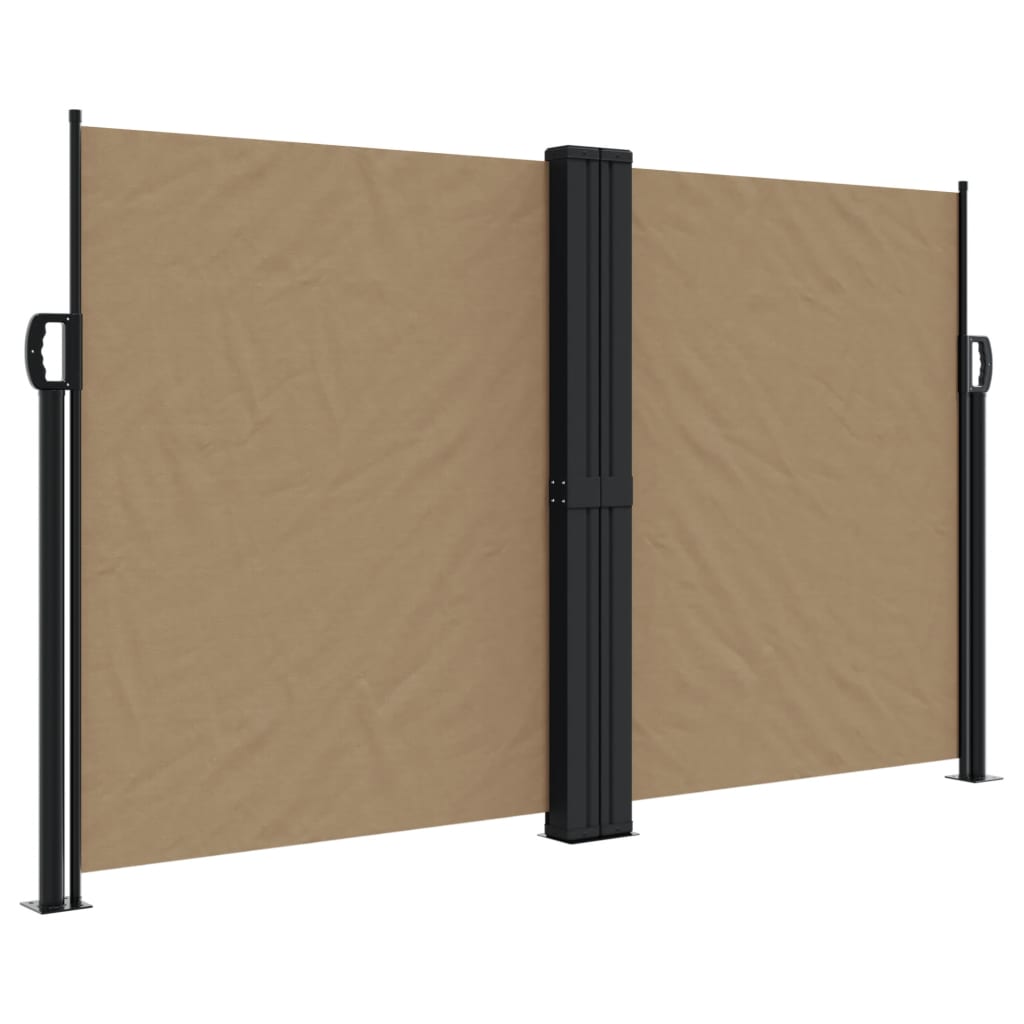 vidaXL Zwijana markiza boczna, taupe, 140x600 cm