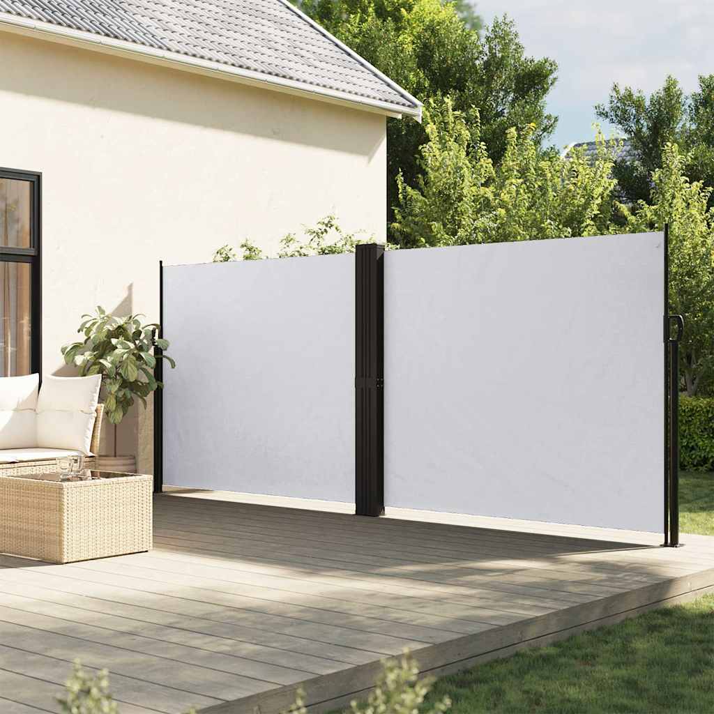 vidaXL Zwijana markiza boczna, biała, 160x600 cm