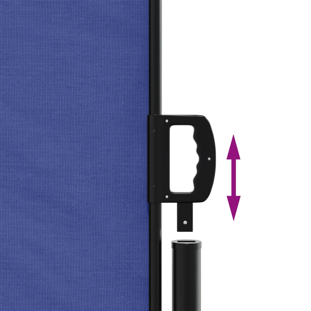 vidaXL Zwijana markiza boczna, niebieska, 140x1200 cm