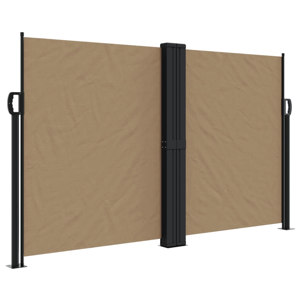 vidaXL Zwijana markiza boczna, taupe, 140x1200 cm