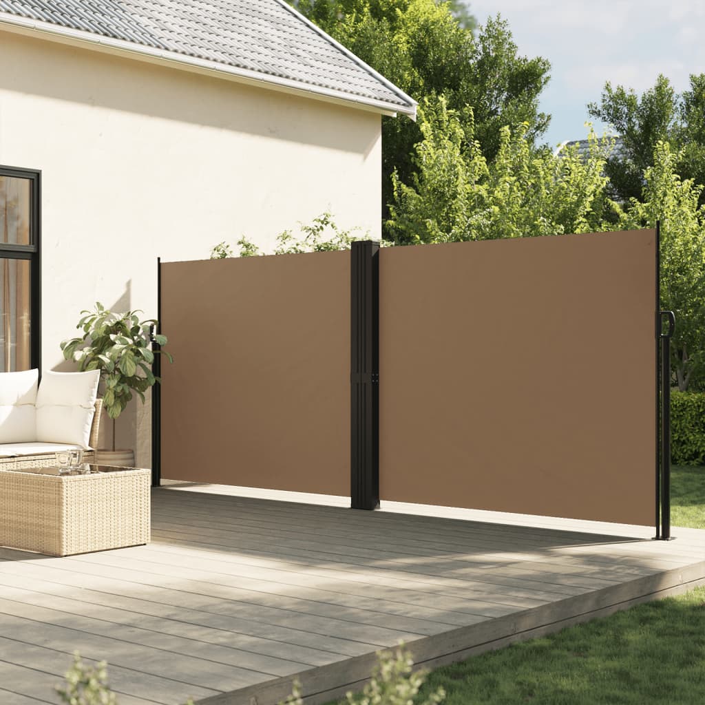 vidaXL Zwijana markiza boczna, taupe, 160x1200 cm