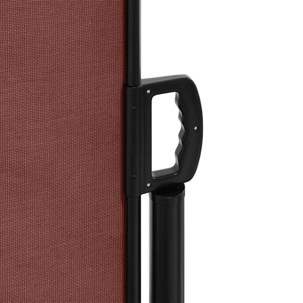 vidaXL Zwijana markiza boczna, brązowa, 200x1200 cm