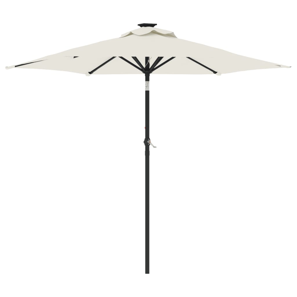vidaXL Parasol ogrodowy na stalowym słupku, biały, 225x225x212 cm