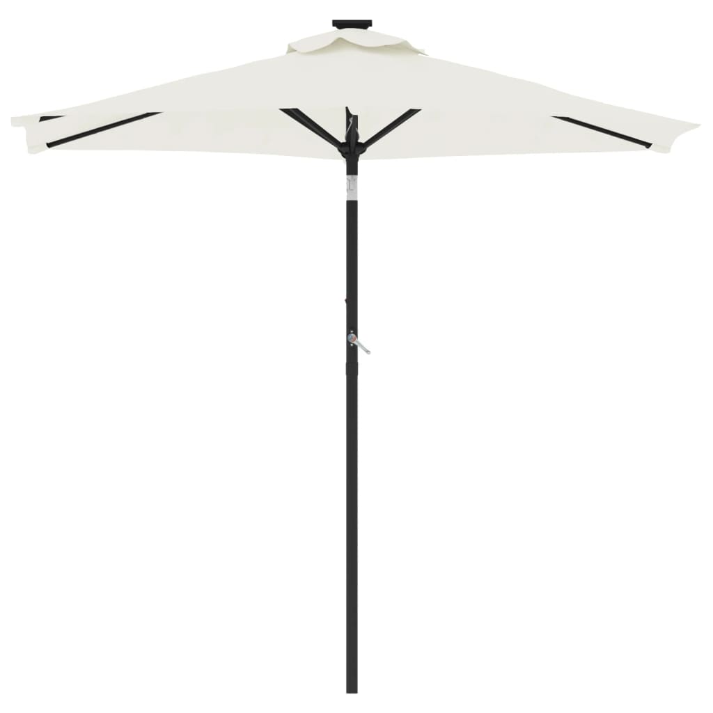 vidaXL Parasol ogrodowy na stalowym słupku, biały, 225x225x212 cm