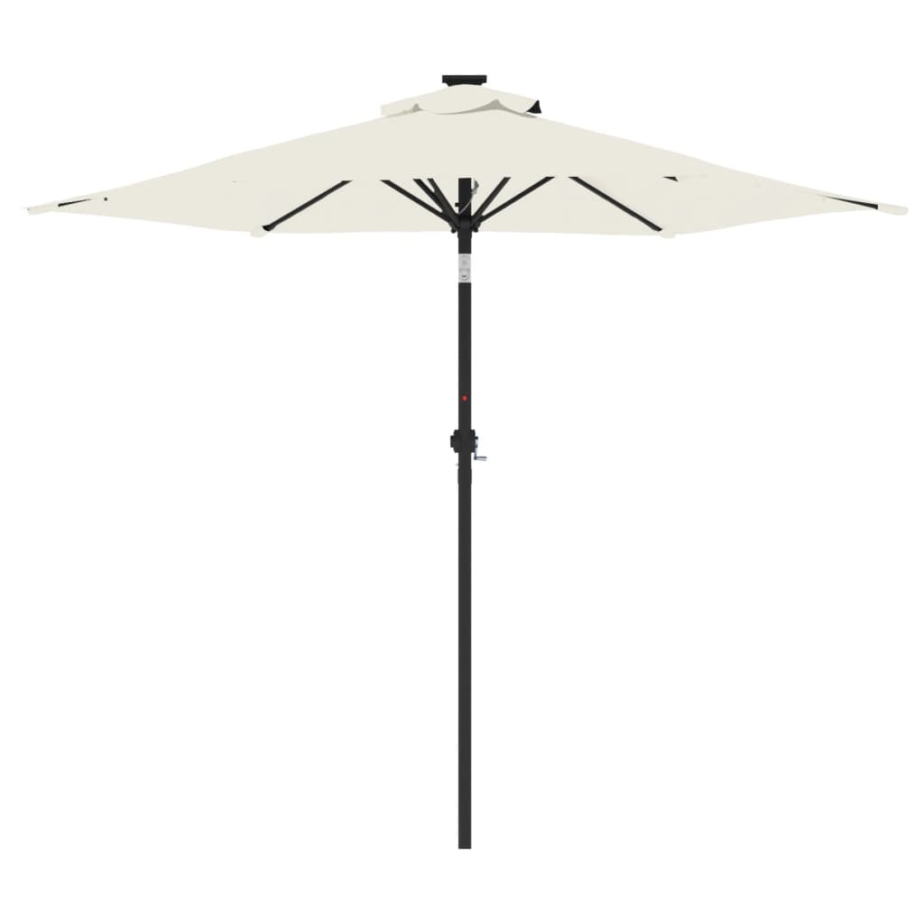 vidaXL Parasol ogrodowy na stalowym słupku, biały, 225x225x212 cm