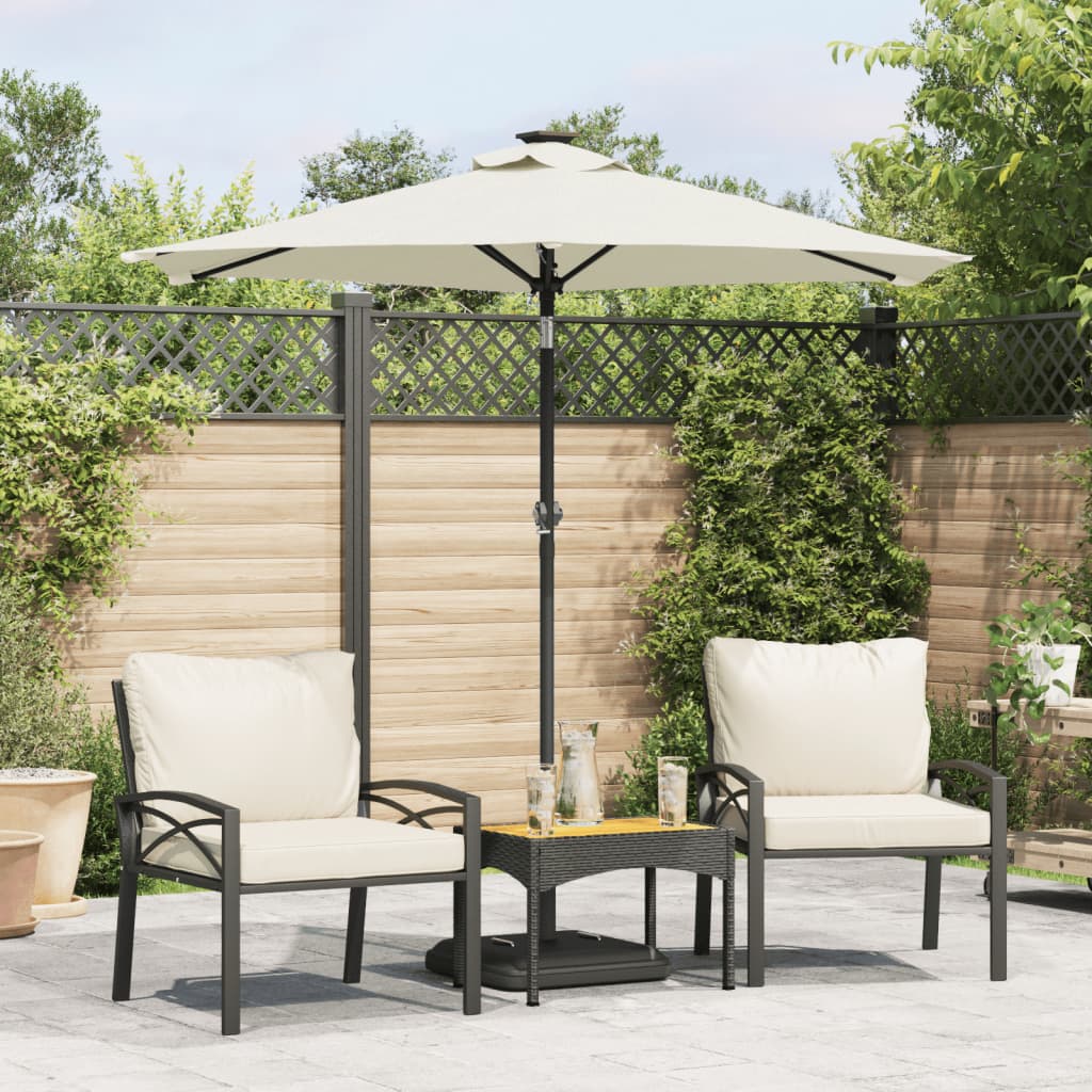 vidaXL Parasol ogrodowy na stalowym słupku, biały, 225x225x212 cm
