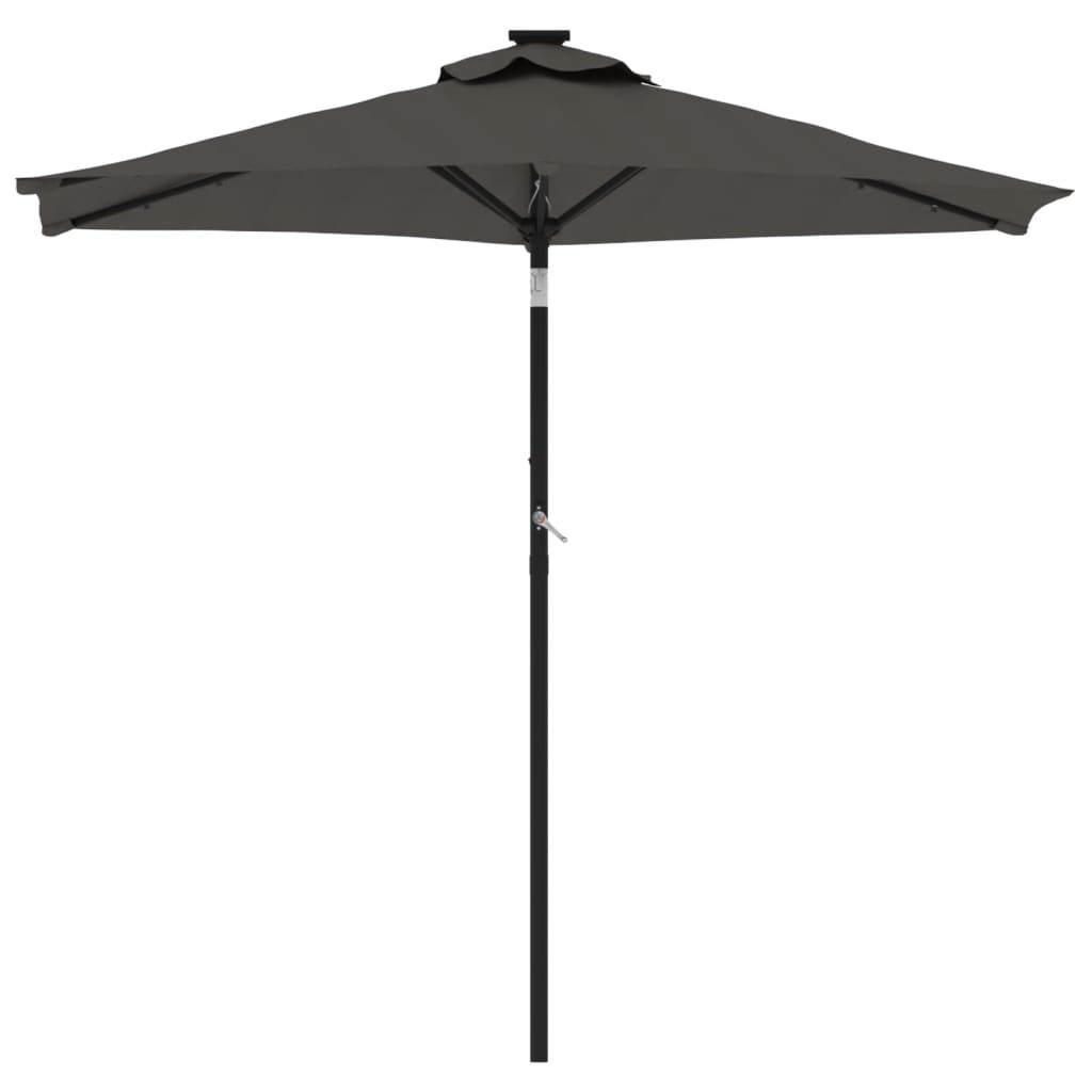 vidaXL Parasol ogrodowy na stalowym słupku, antracyt, 225x225x212 cm