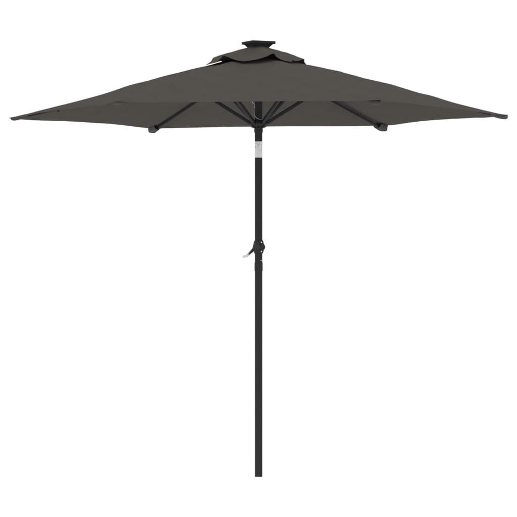 vidaXL Parasol ogrodowy na stalowym słupku, antracyt, 225x225x212 cm