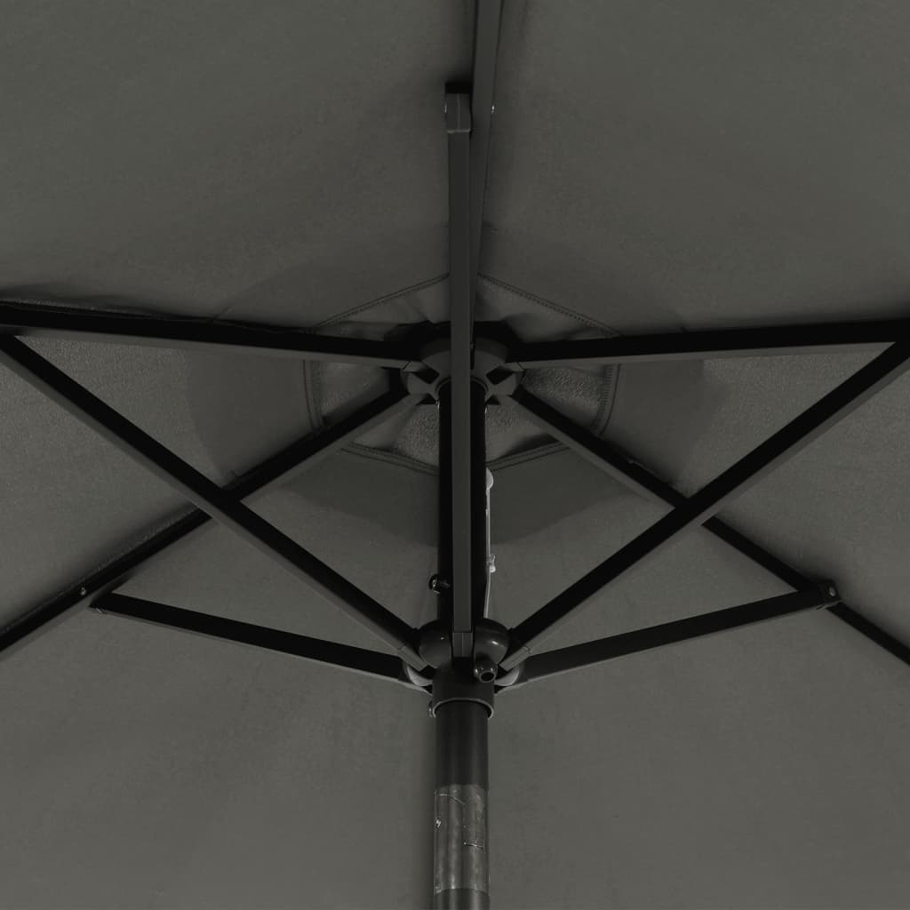 vidaXL Parasol ogrodowy na stalowym słupku, antracyt, 225x225x212 cm