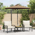 vidaXL Parasol ogrodowy na stalowym słupku, taupe, 225x225x212 cm