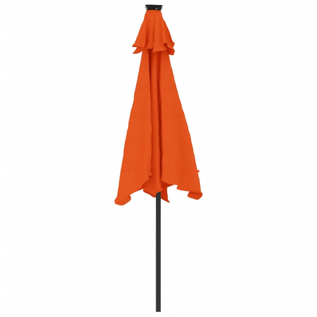 vidaXL Parasol ogrodowy na stalowym słupku, terakota, 225x225x212 cm