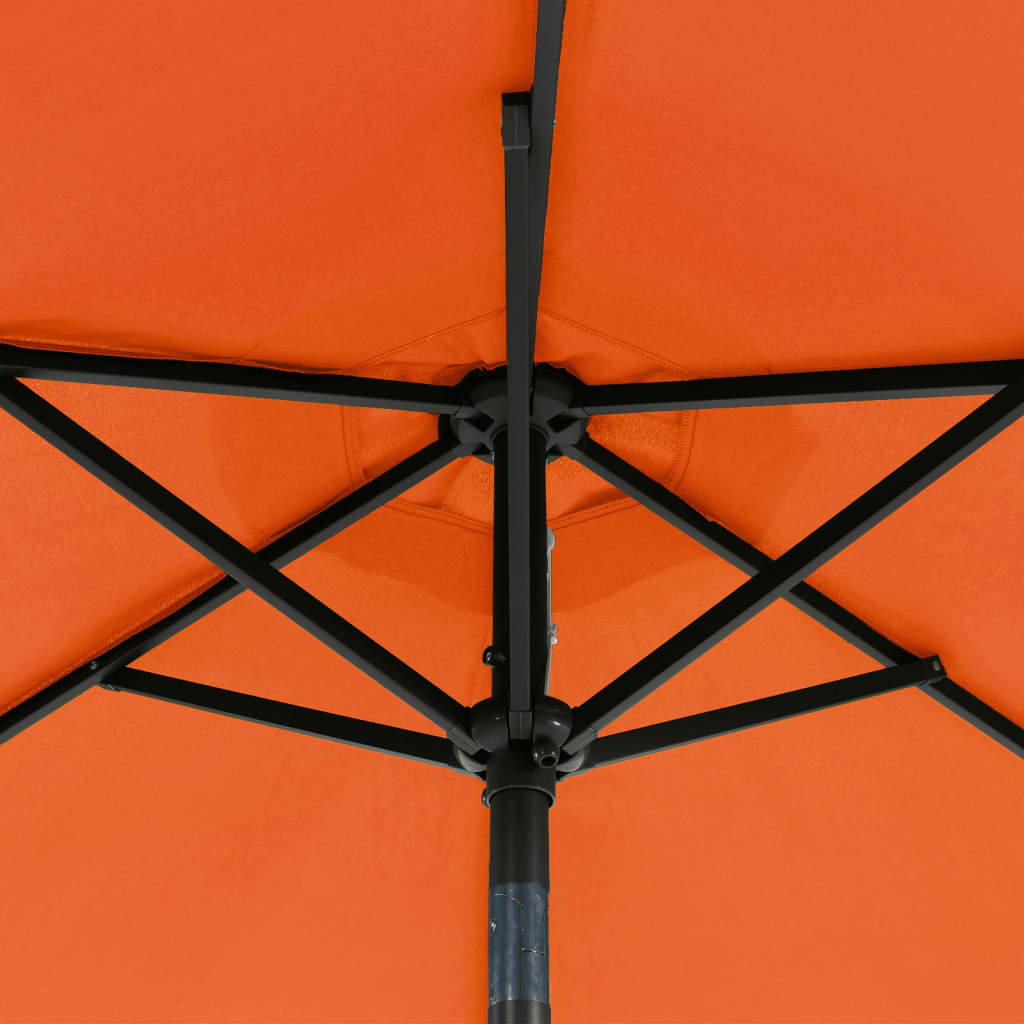 vidaXL Parasol ogrodowy na stalowym słupku, terakota, 225x225x212 cm