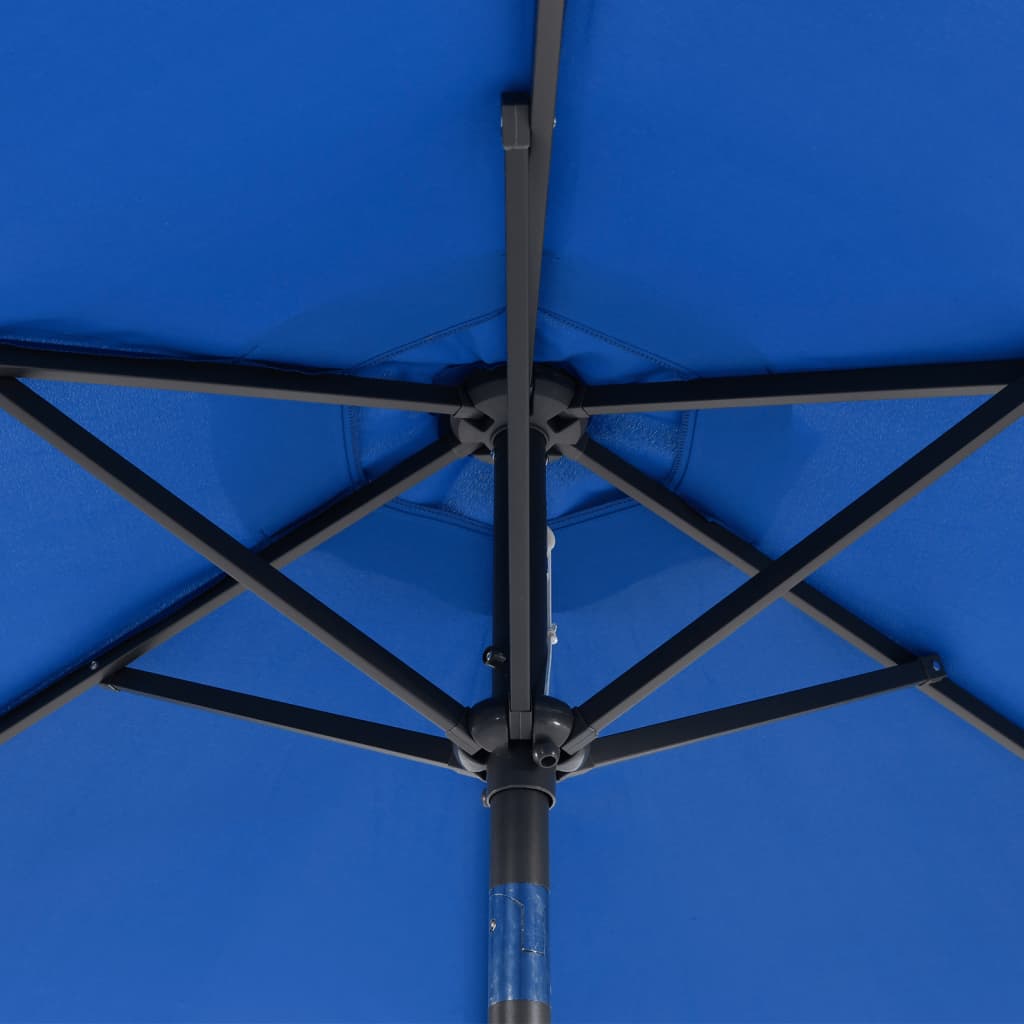 vidaXL Parasol ogrodowy na stalowym słupku, lazurowy, 225x225x212 cm