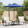 vidaXL Parasol ogrodowy na stalowym słupku, lazurowy, 225x225x212 cm