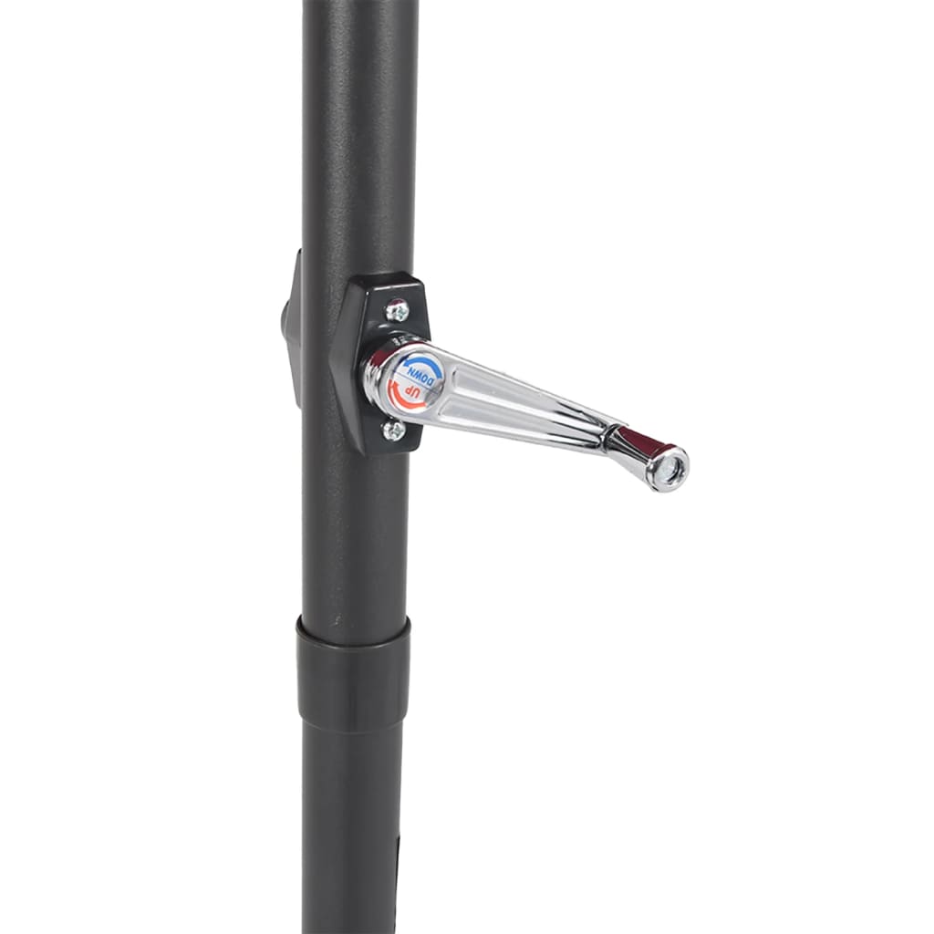 vidaXL Parasol ogrodowy LED, stalowy słupek, antracyt, 225x225x212 cm