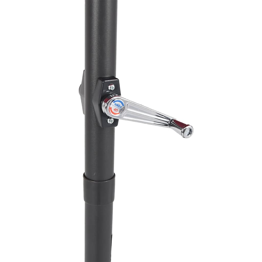 vidaXL Parasol ogrodowy LED, stalowy słupek, bordowy, 225x225x212 cm