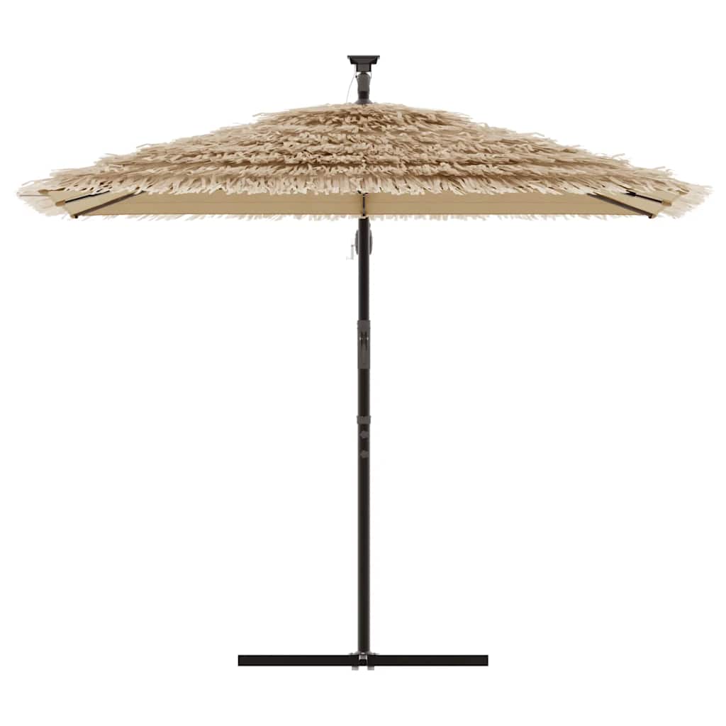 vidaXL Parasol ogrodowy na stalowym słupku, brązowy, 246x246x230 cm