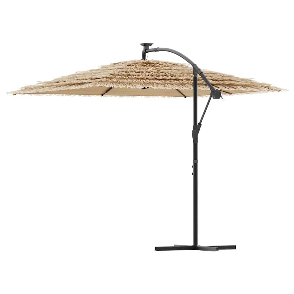 vidaXL Parasol ogrodowy na stalowym słupku, brązowy, 246x246x230 cm