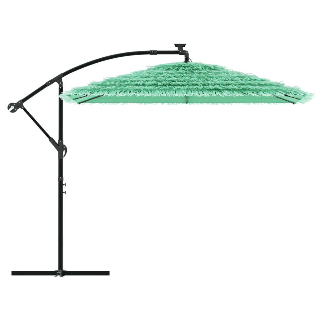 vidaXL Parasol ogrodowy na stalowym słupku, zielony, 246x246x230 cm