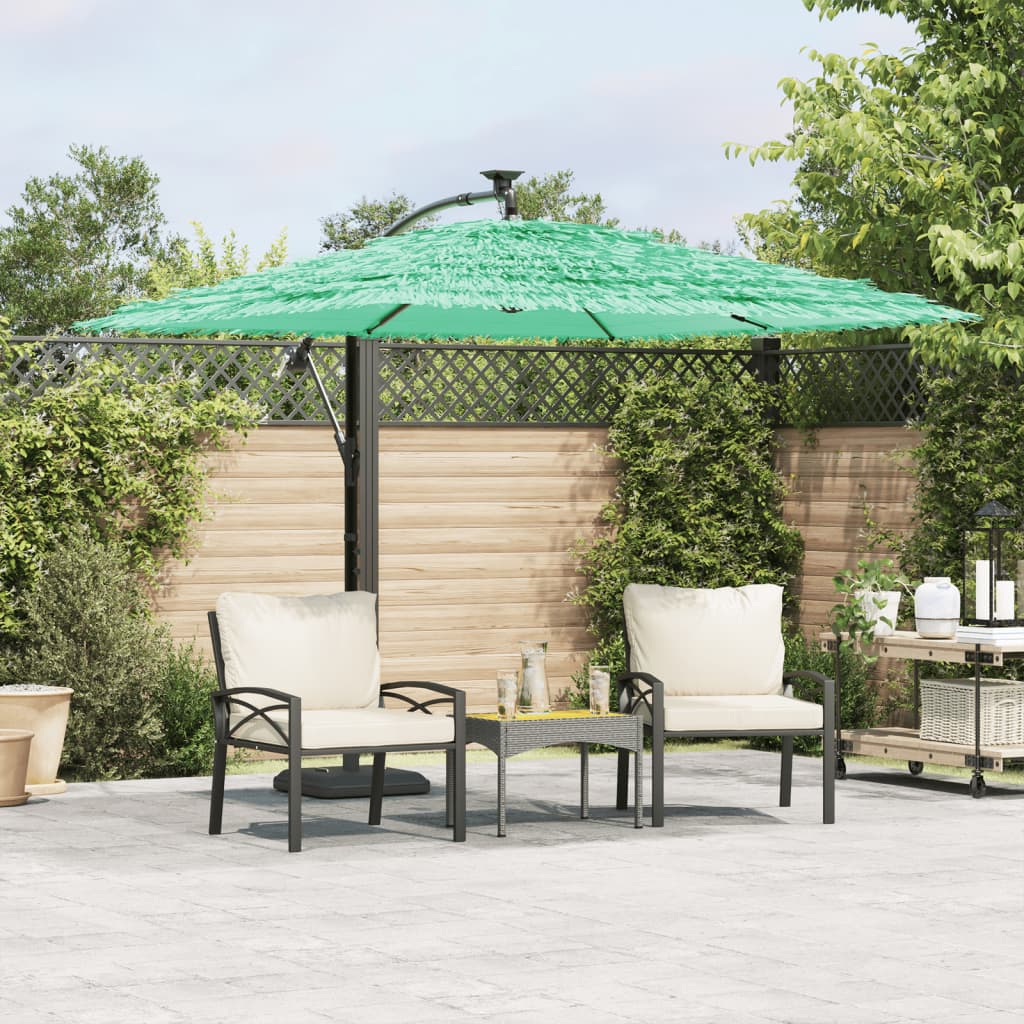 vidaXL Parasol ogrodowy na stalowym słupku, zielony, 246x246x230 cm