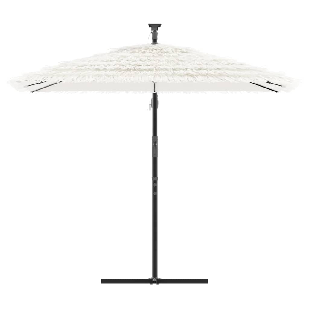 vidaXL Parasol ogrodowy na stalowym słupku, biały, 246x246x230 cm