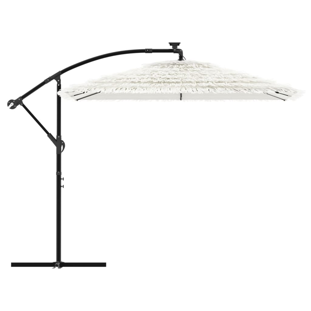 vidaXL Parasol ogrodowy na stalowym słupku, biały, 246x246x230 cm