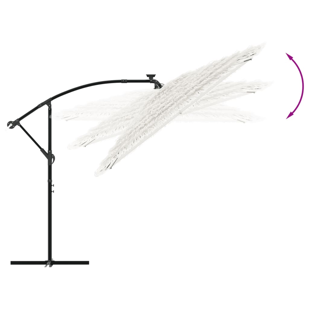 vidaXL Parasol ogrodowy na stalowym słupku, biały, 246x246x230 cm
