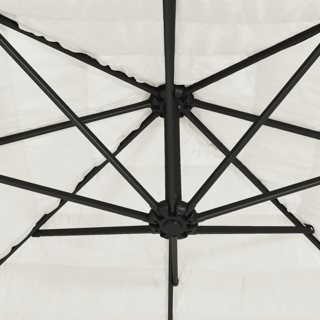 vidaXL Parasol ogrodowy na stalowym słupku, biały, 246x246x230 cm