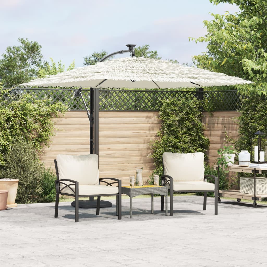 vidaXL Parasol ogrodowy na stalowym słupku, biały, 246x246x230 cm