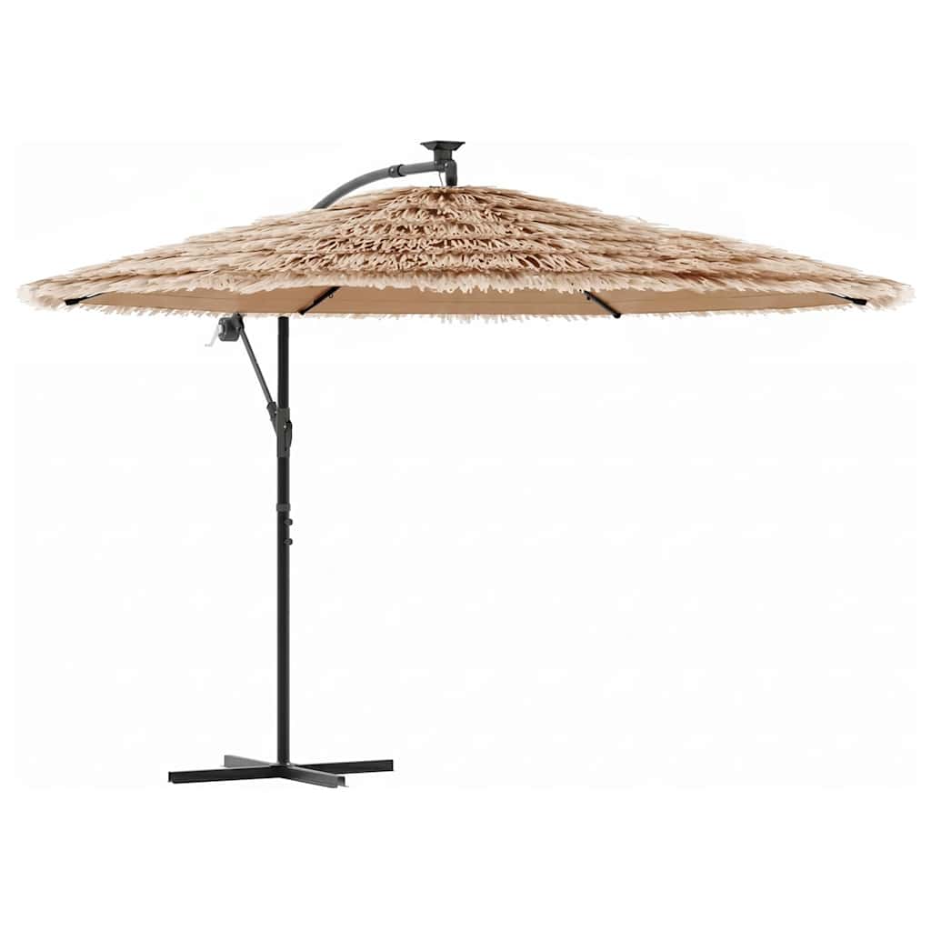 vidaXL Parasol ogrodowy na stalowym słupku, brązowy, 269x269x235 cm