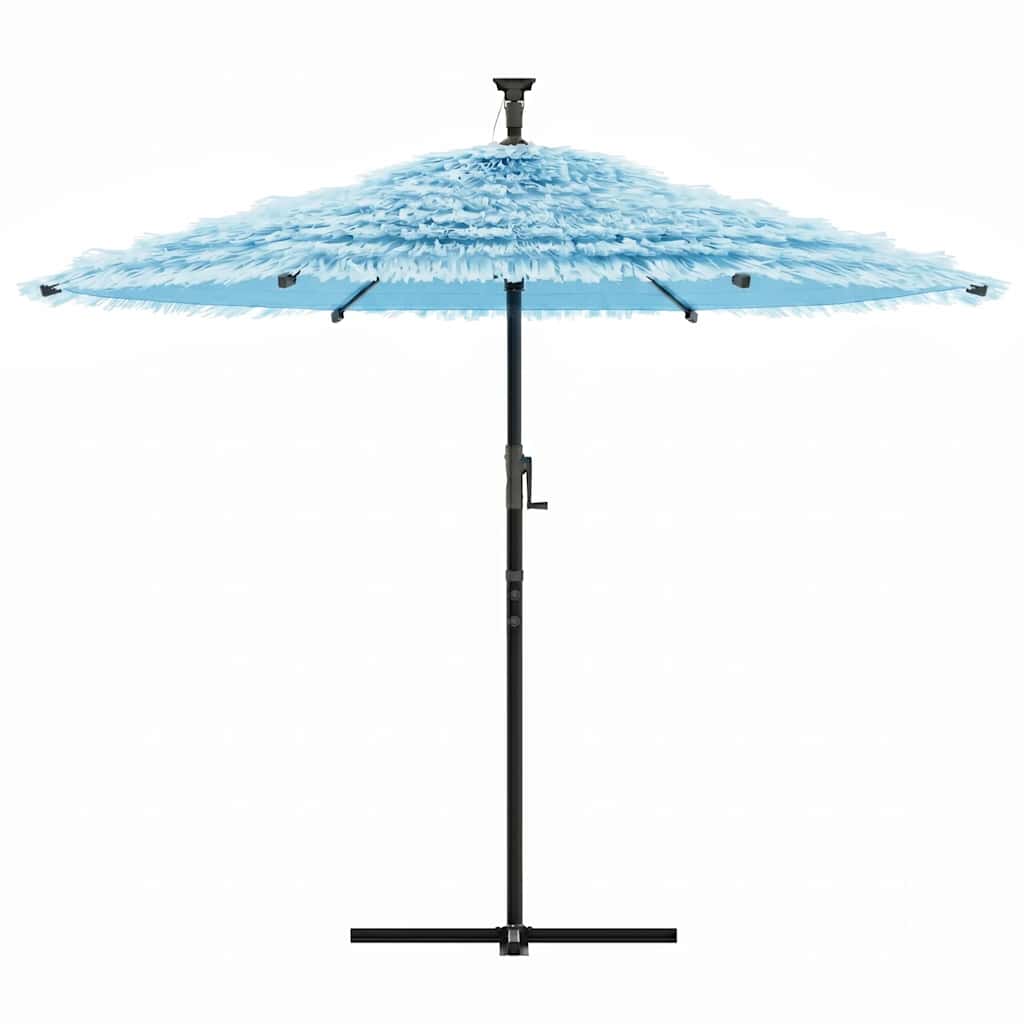 vidaXL Parasol ogrodowy na stalowym słupku, niebieski, 269x269x235 cm