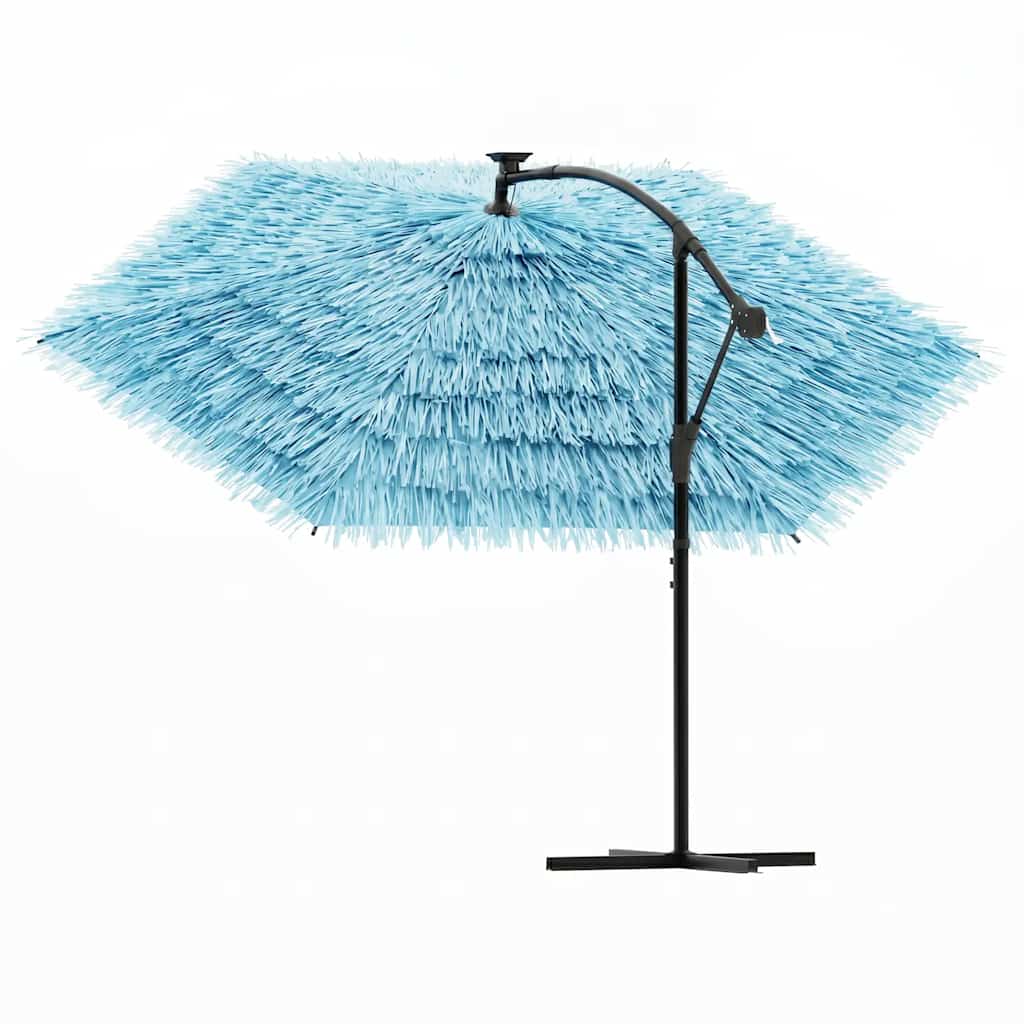 vidaXL Parasol ogrodowy na stalowym słupku, niebieski, 269x269x235 cm