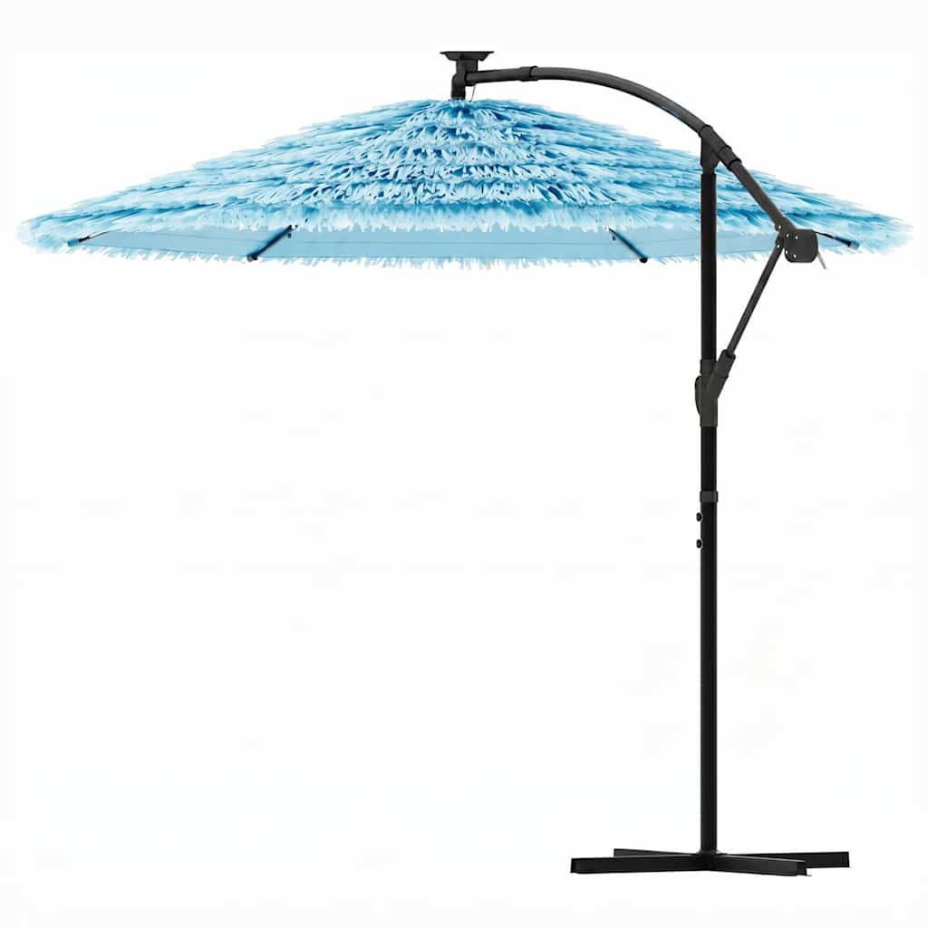 vidaXL Parasol ogrodowy na stalowym słupku, niebieski, 269x269x235 cm