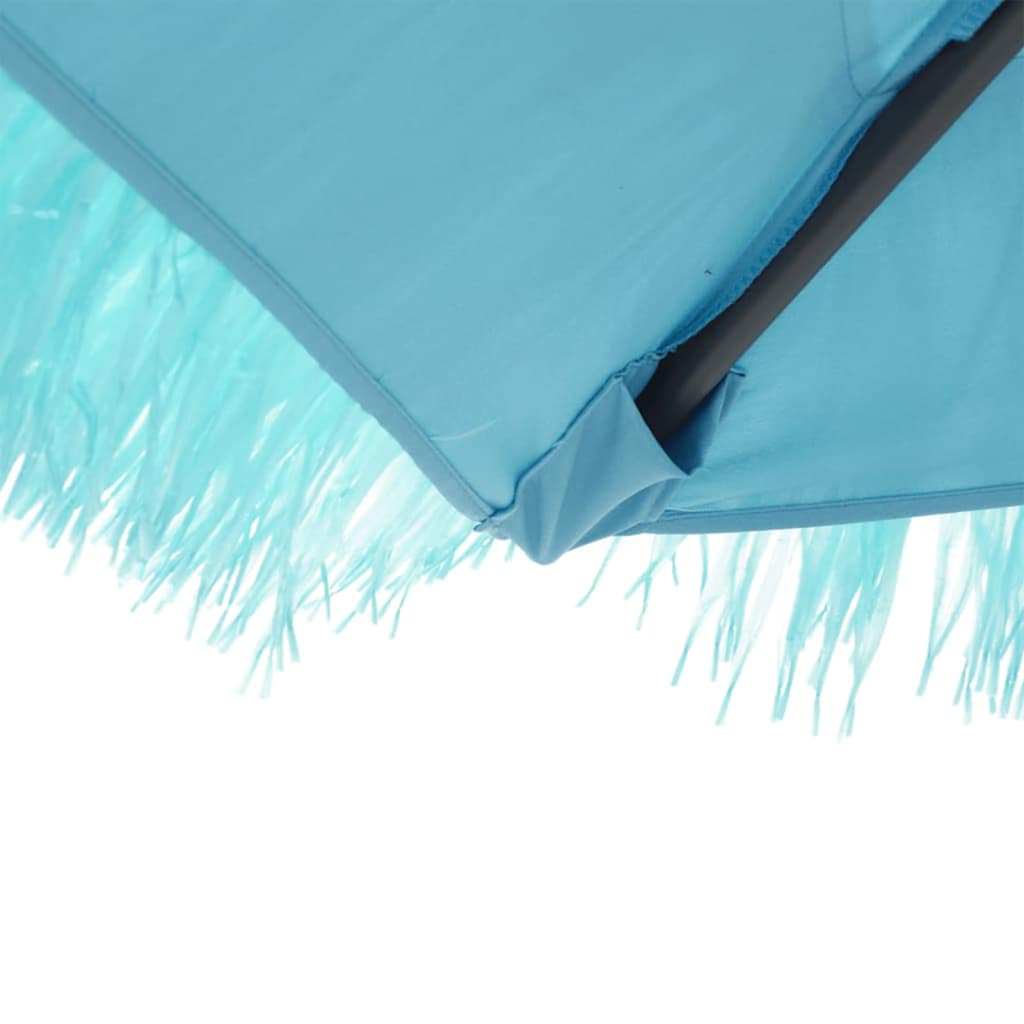 vidaXL Parasol ogrodowy na stalowym słupku, niebieski, 269x269x235 cm