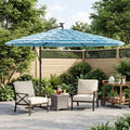 vidaXL Parasol ogrodowy na stalowym słupku, niebieski, 269x269x235 cm