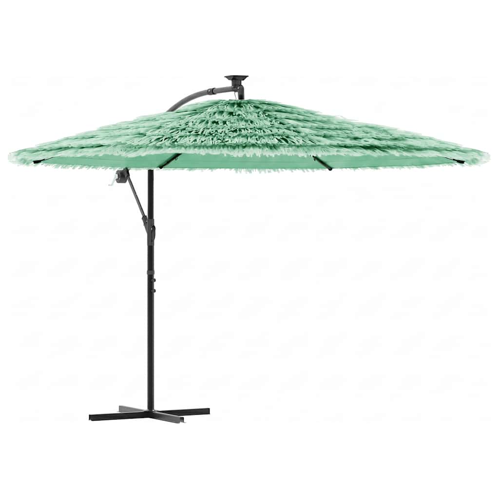 vidaXL Parasol ogrodowy na stalowym słupku, zielony, 269x269x235 cm