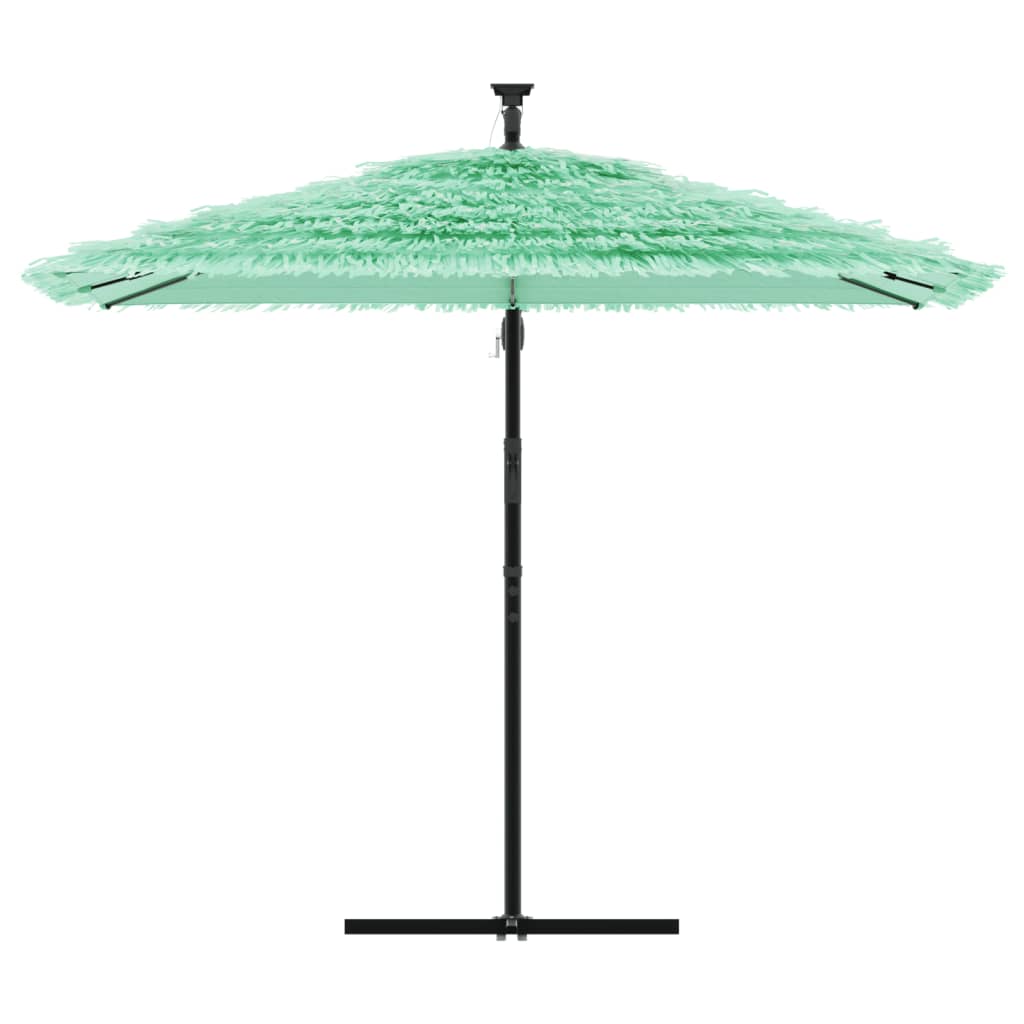 vidaXL Parasol ogrodowy na stalowym słupku, zielony, 269x269x235 cm