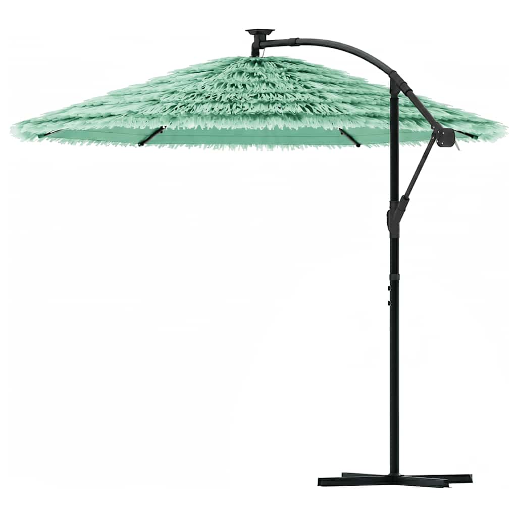 vidaXL Parasol ogrodowy na stalowym słupku, zielony, 269x269x235 cm