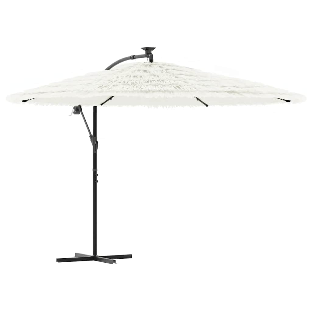 vidaXL Parasol ogrodowy na stalowym słupku, biały, 269x269x235 cm