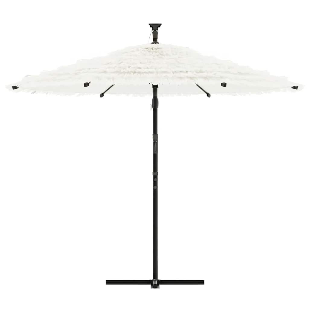 vidaXL Parasol ogrodowy na stalowym słupku, biały, 269x269x235 cm