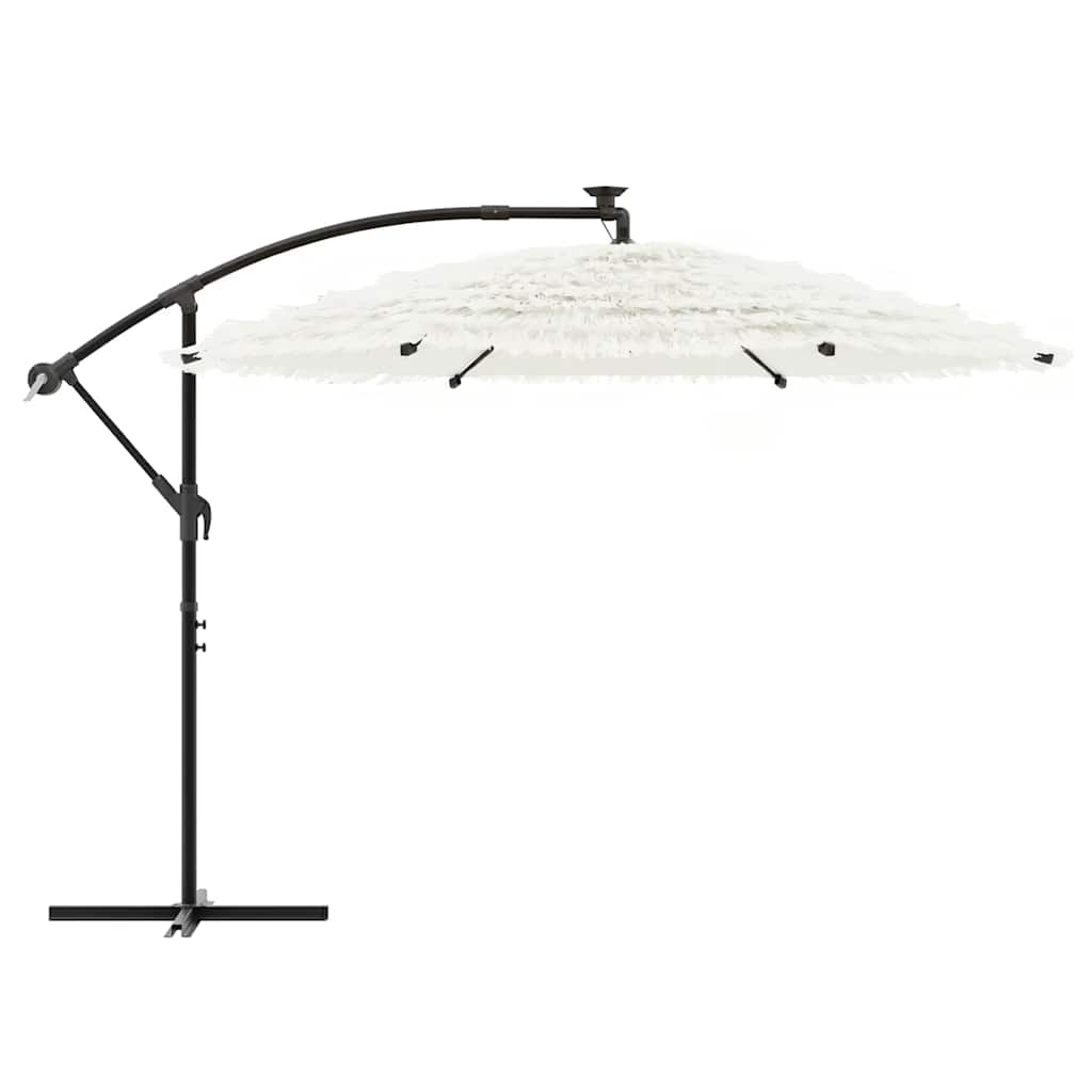 vidaXL Parasol ogrodowy na stalowym słupku, biały, 269x269x235 cm