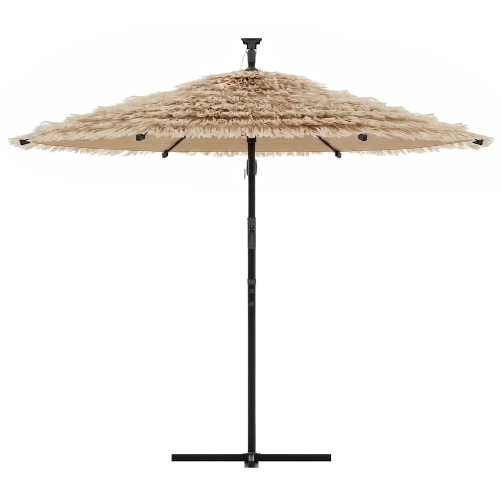 vidaXL Parasol ogrodowy na stalowym słupku, brązowy, 290x290x238 cm