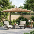 vidaXL Parasol ogrodowy na stalowym słupku, brązowy, 290x290x238 cm