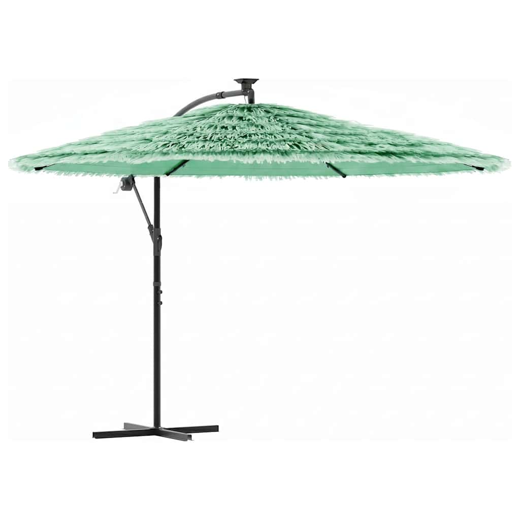 vidaXL Parasol ogrodowy na stalowym słupku, zielony, 290x290x238 cm