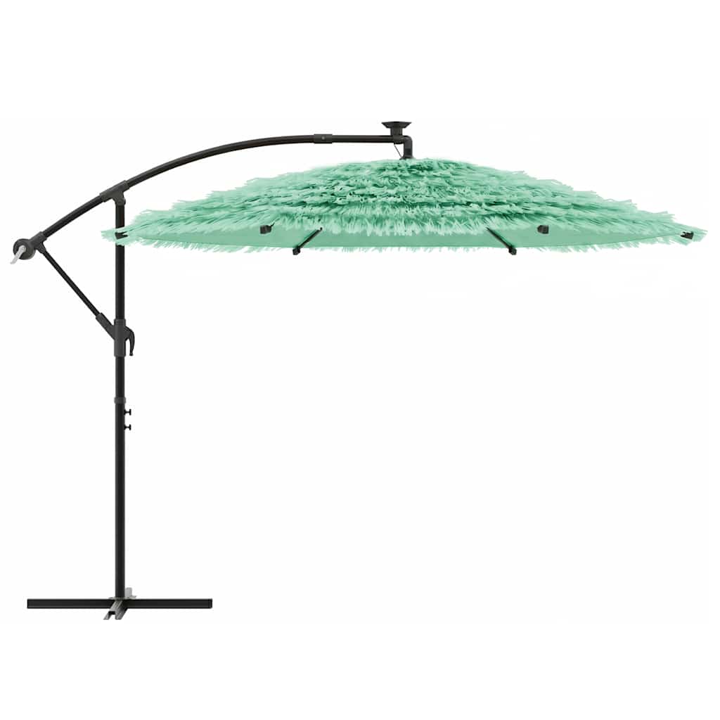 vidaXL Parasol ogrodowy na stalowym słupku, zielony, 290x290x238 cm