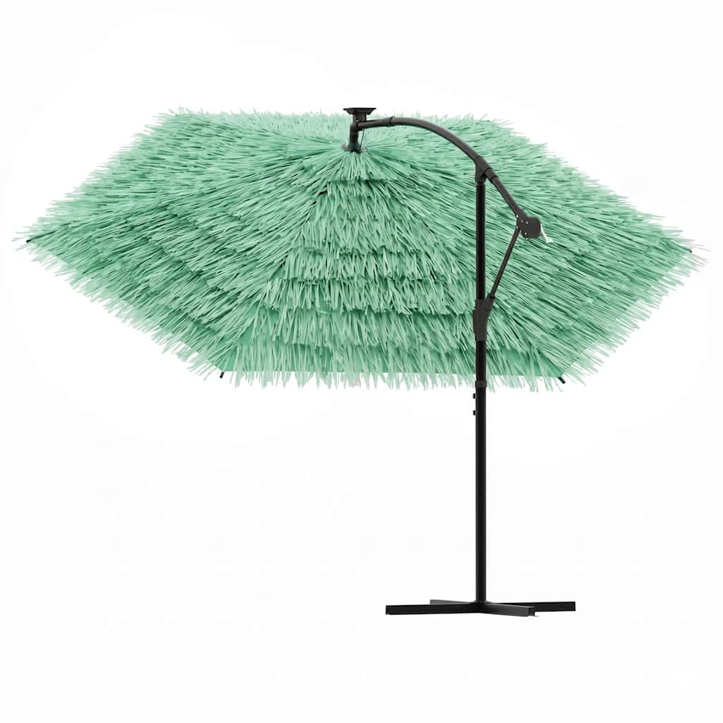 vidaXL Parasol ogrodowy na stalowym słupku, zielony, 290x290x238 cm