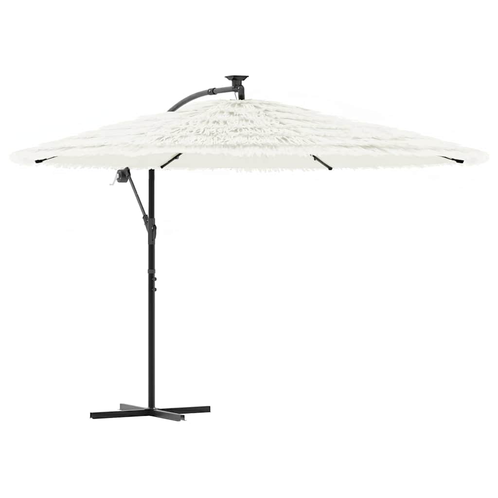 vidaXL Parasol ogrodowy na stalowym słupku, biały, 290x290x238 cm